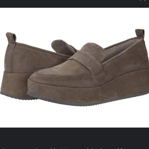 Eileen Fisher Max Wedge Loafer in Nubuck, NWOT